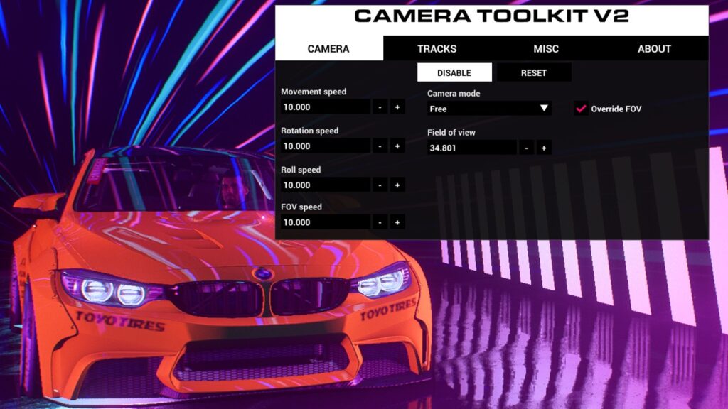 nfs heat camera toolkit