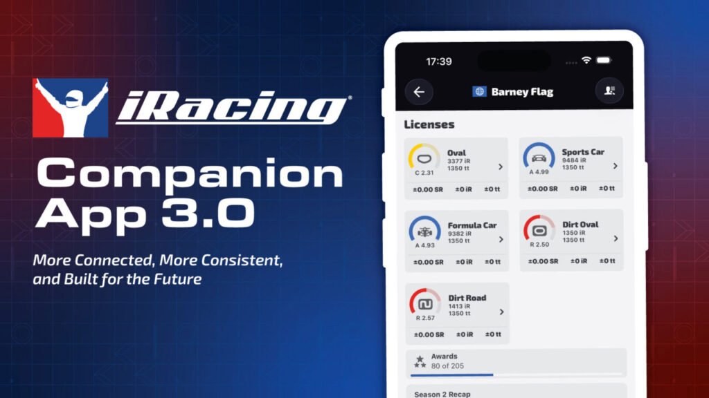 iRacing Companion App 3.0 ya está disponible: esto es lo que cambia
