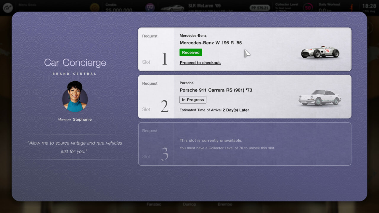 Car Concierge en Gran Turismo 7 Spec IV